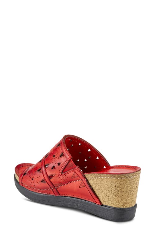 Shop Spring Step Fusa Wedge Sandal In Red