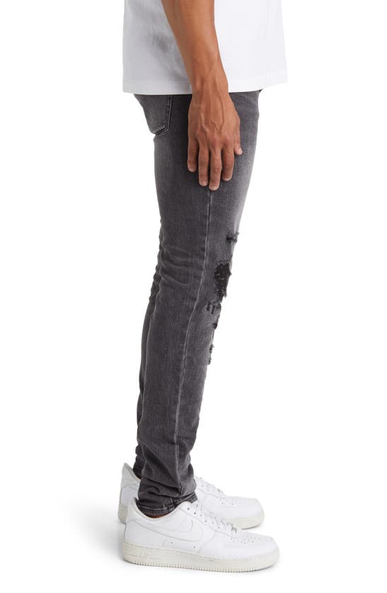 Shop Ksubi Van Winkle Angst Trashed Ripped Stretch Skinny Jeans In Black