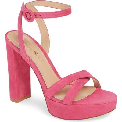 Gianvito Rossi Ankle Strap Platform Sandal, Pink