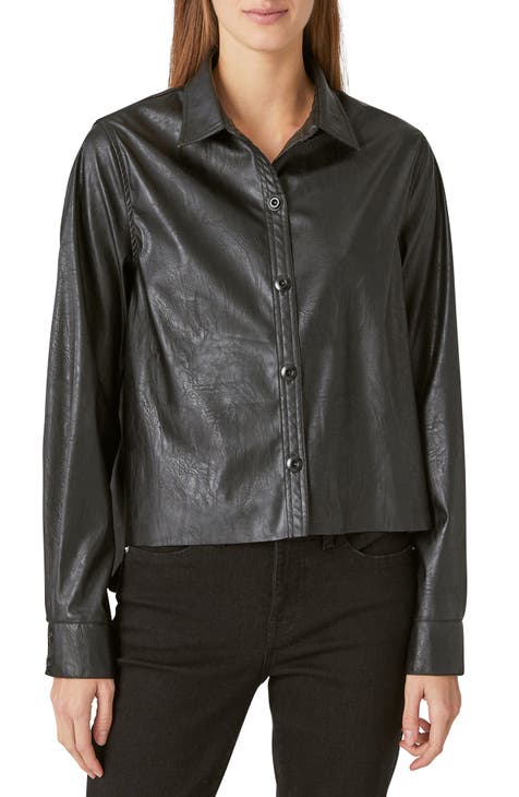 Women's Faux Leather Tops | Nordstrom