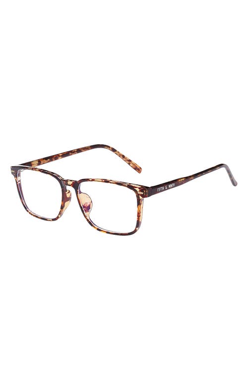 Fifth & Ninth 53mm Square Blue Light Blocking Glasses in Torte/Clear