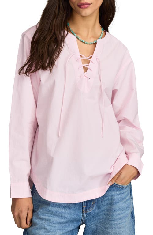 Lucky Brand Lace-Up Oversize Shirt at Nordstrom,