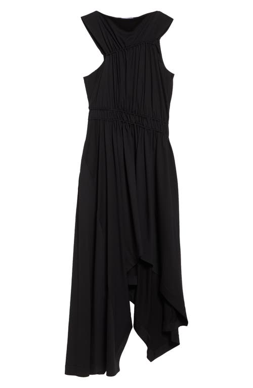 Shop Alexander Mcqueen Sleeveless Cotton Jersey Dress In Black