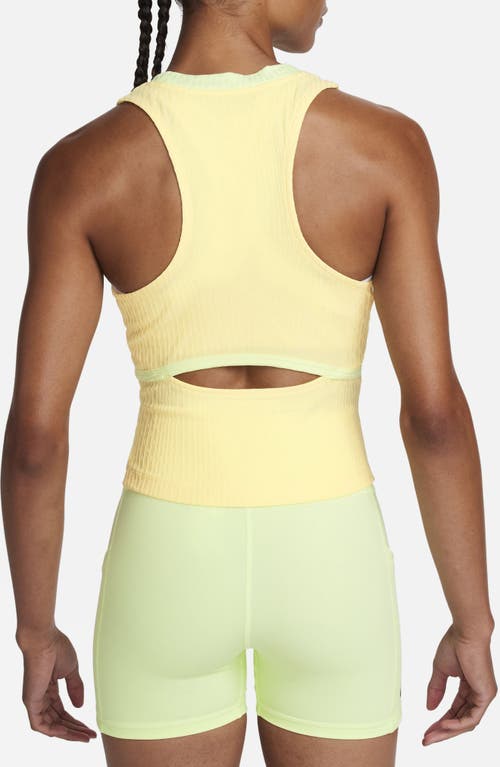 Shop Nike Court Slam Dri-fit Tennis Tank Top In Soft Yellow/barely Volt