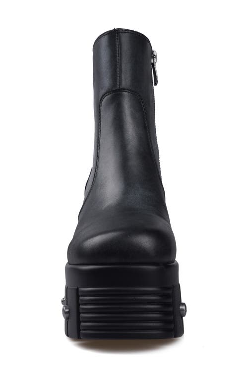 Zigi Rakel Platform Bootie In Black Leather
