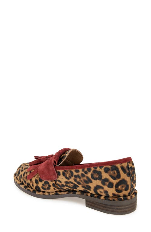 Shop Gentle Souls By Kenneth Cole Cydney Tassel Kiltie Penny Loafer In Leopard Haircalf