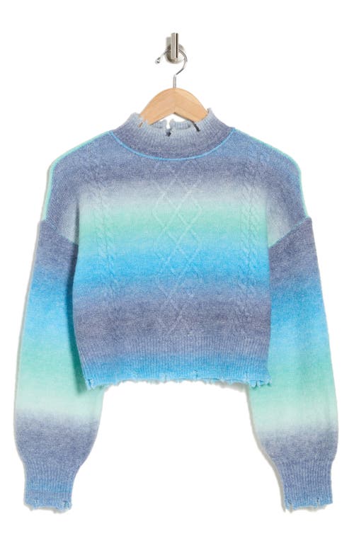 Nyc Knits By The Sweater Dept Space Dye Pullover In Blue Combo