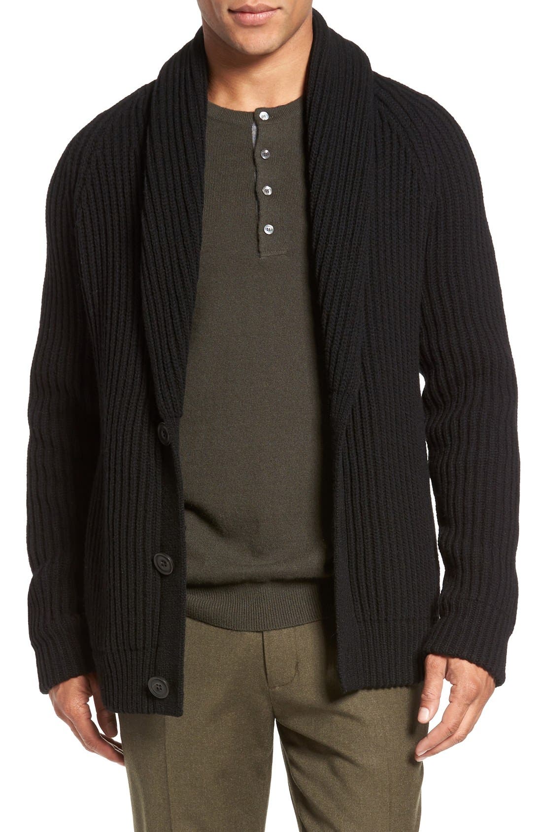 Vince Trim Fit Shawl Collar Button Cardigan Nordstrom