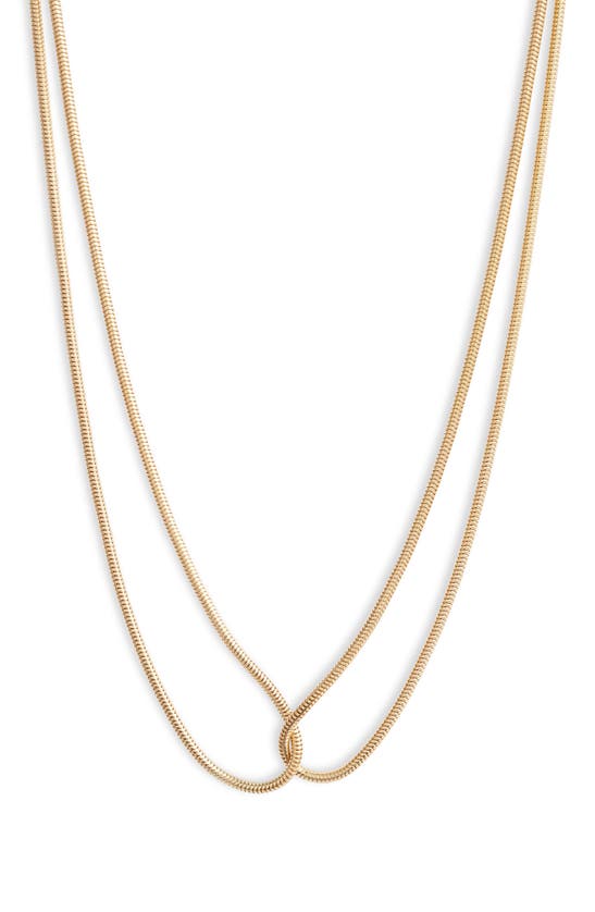 Shop Jennifer Zeuner Tomi Intertwined Chain Necklace In Yellow Gold