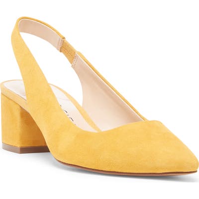 Sole Society Keilinah Slingback Pointy Toe Pump, Yellow