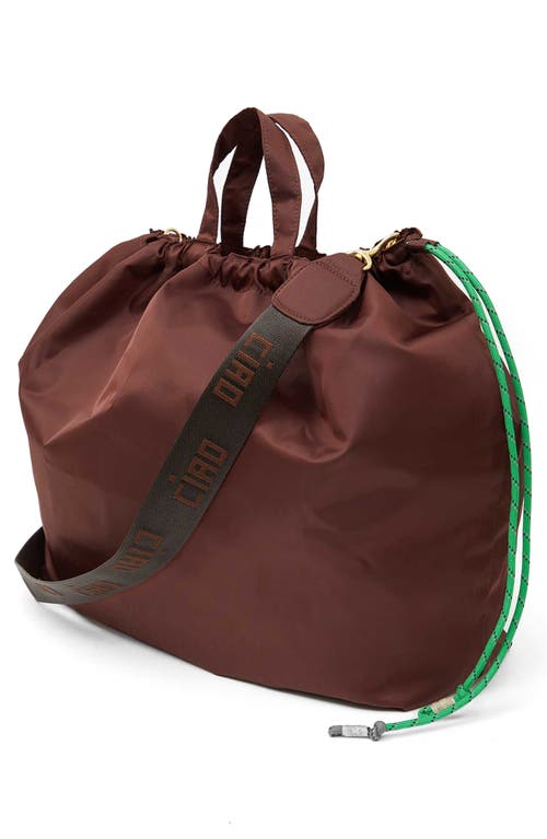 Shop Clare V . Recycled Nylon Tote In Brown Nylon