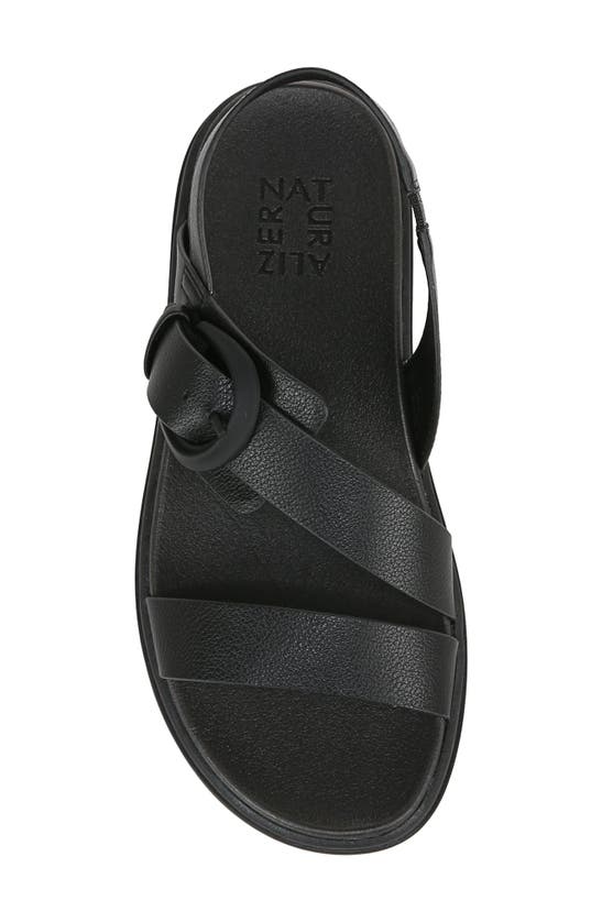 Shop Naturalizer Hope Slingback Sandal In Black Faux Leather