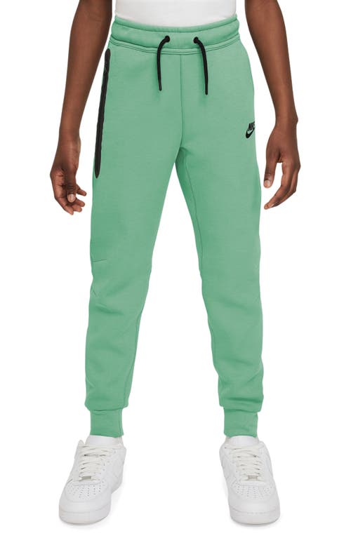 Shop Nike Kids' Tech Fleece Joggers In Spring Green/black/black