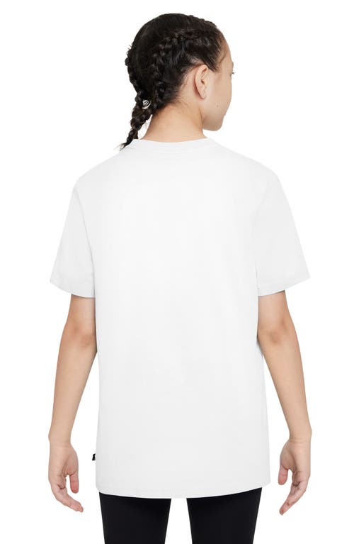 Shop Nike Kids' Sportswear Logo Cotton Graphic T-shirt In White