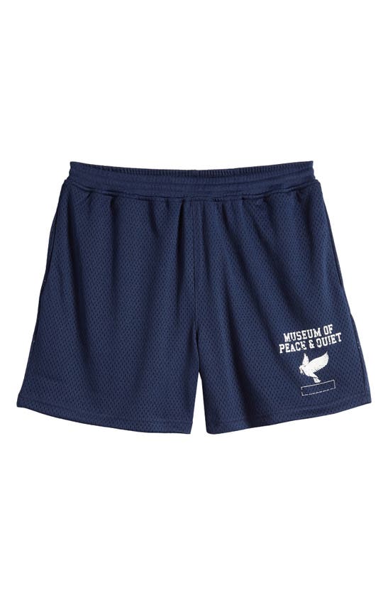 Shop Museum Of Peace And Quiet P.e. Mesh Shorts In Navy