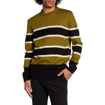 Lira Clothing Gustine Stripe Crewneck Sweater, Green