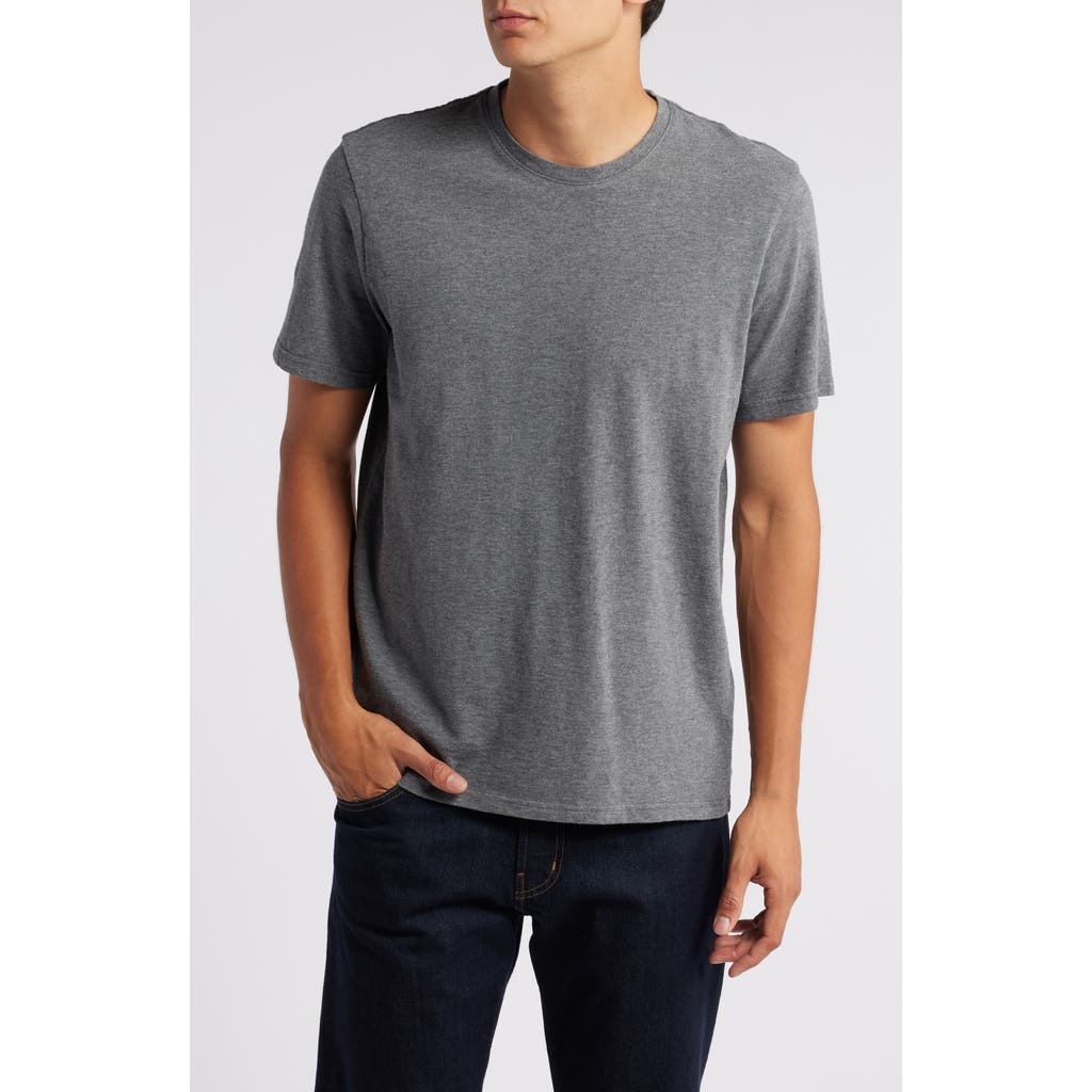 Treasure & Bond Lived In Slub Jersey Crewneck T-shirt In Grey Dark Heather