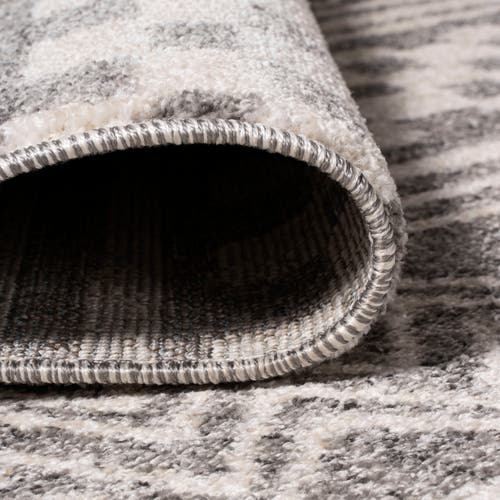 Jonathan Y Imlil Geometric Stripe Area Rug In Light Gray/cream