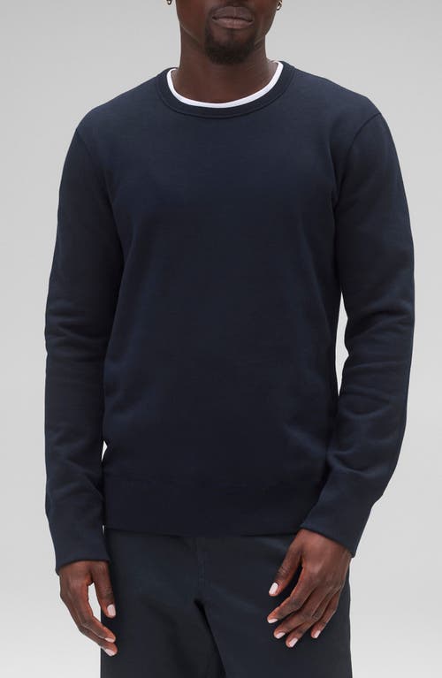 Reigning Champ Slim Fit Cotton French Terry Crewneck Sweatshirt in Navy 