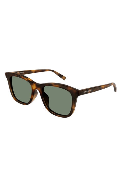 Saint Laurent Ysl Sl 462 Round Acetate Sunglasses - Black Blac