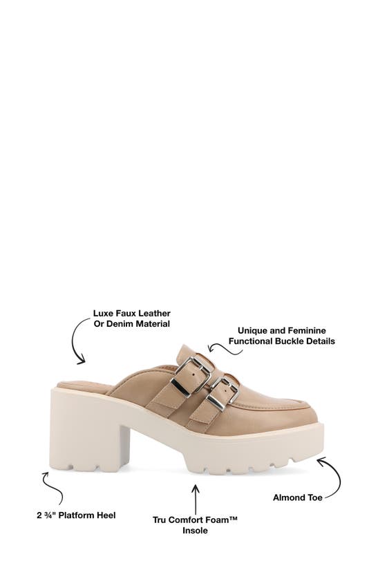 Shop Journee Collection Brydie Platform Mule In Tan