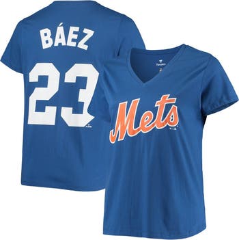 Men's Chicago Cubs Javier Baez Nike White Name & Number T-Shirt