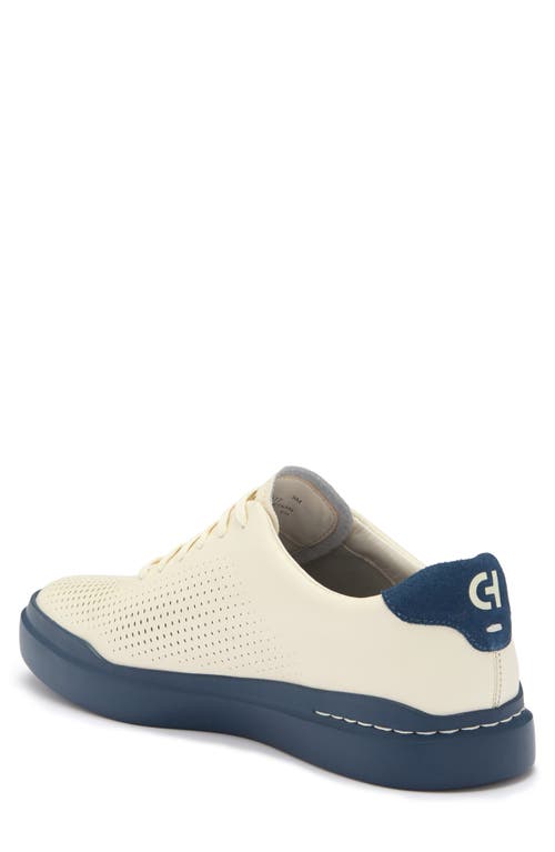 Shop Cole Haan Grandprø Rally Court Sneaker In Ivory/blue Wing Teal