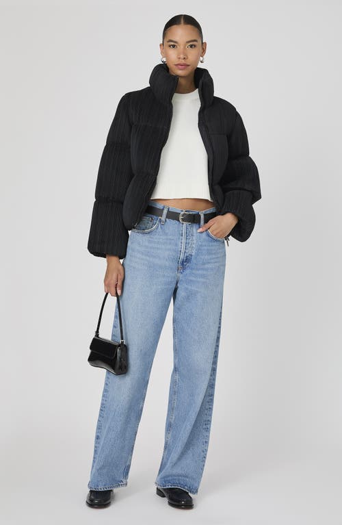 Shop French Connection Dinara Crinkle Puffer Jacket In Blackout