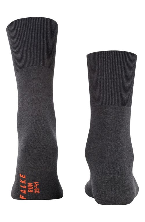Shop Falke Gender Inclusive Run Crew Socks In Dark Grey
