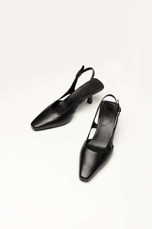 Want Les Essentiels De La Vie Want Les Essentiels Holton Smooth Leather Slingback Heels In Black