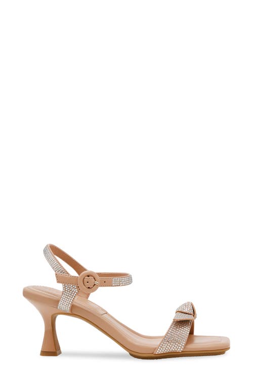 Shop Anne Klein Jia Strappy Sandal In Beige/crystal