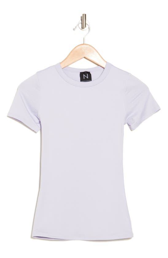 Shop N By Naked Wardrobe Bare Short Sleeve Crew Top In Lavender