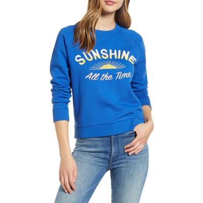 Lucky Brand Sunshine Embroidered Sweatshirt, Blue