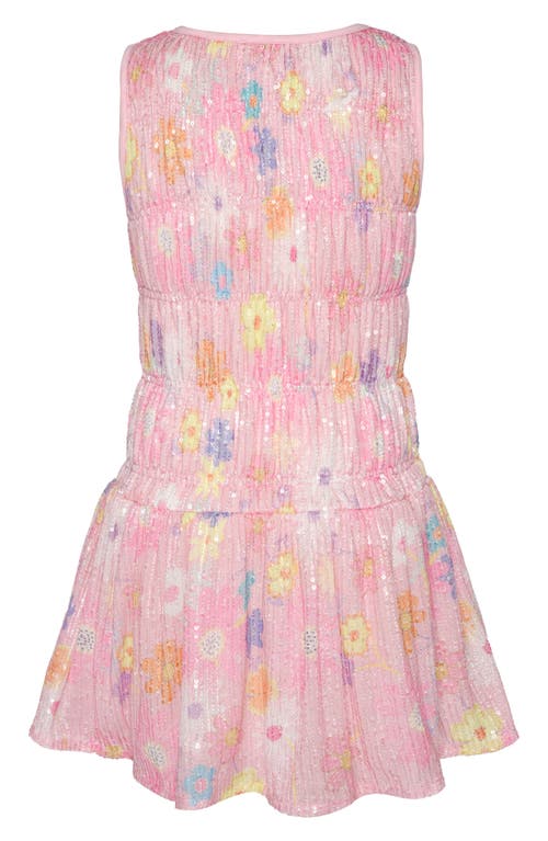 Shop Hannah Banana Kids' Smocked Floral Dress In Pink/mul