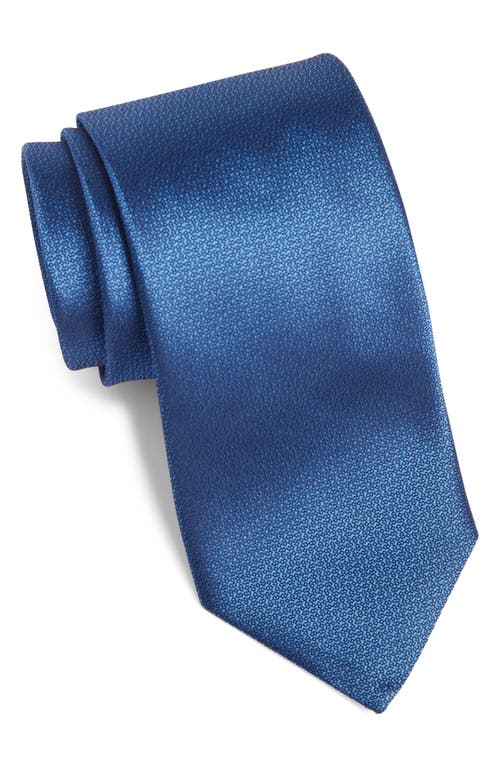 Canali Neat Silk Tie in Bright Blue at Nordstrom