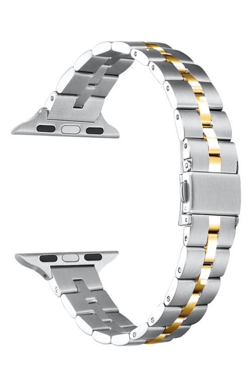 Shop The Posh Tech Sophie Stainless Steel Apple Watch® Watchband In Silver/gold