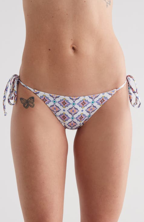 Geometric Side Tie Bikini Bottoms