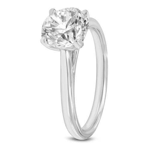 Asany Love Grown Collection 14k White Gold Round Cut Lab Grown Diamond Hidden Halo Engagement Ring In 14k White Gold