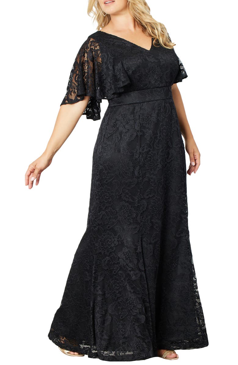 Kiyonna Duchess Lace Evening Gown | Nordstrom
