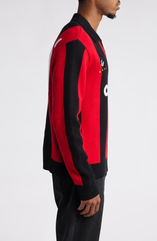 OBEY OBEY STRIPE SOCCER JERSEY SWEATER 