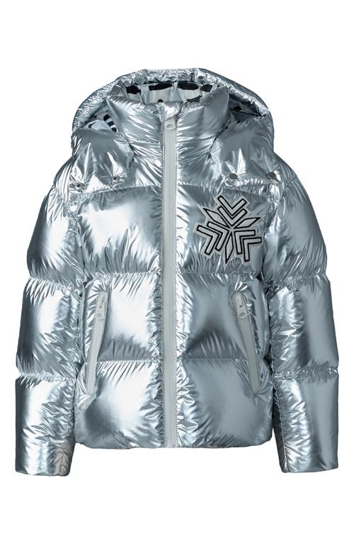 Mackage Kid's Metallic Down Puffer Jacket In Silver
