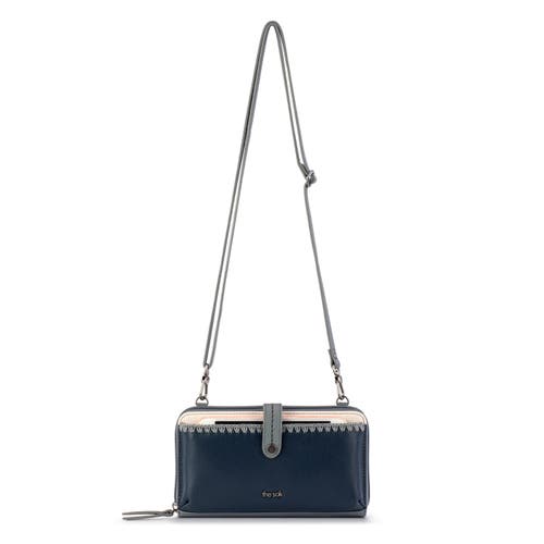 Shop The Sak Iris Smartphone Crossbody In Dusty Blue Block