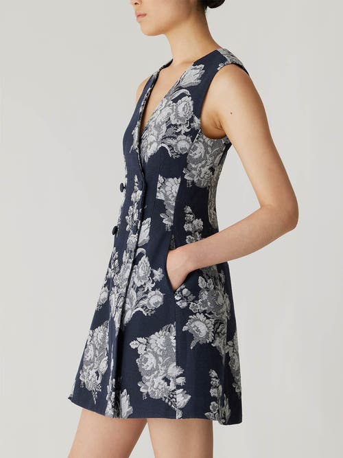 REBECCA TAYLOR REBECCA TAYLOR VENICE TOILE JACQUARD DOUBLE BREASTED MINI DRESS