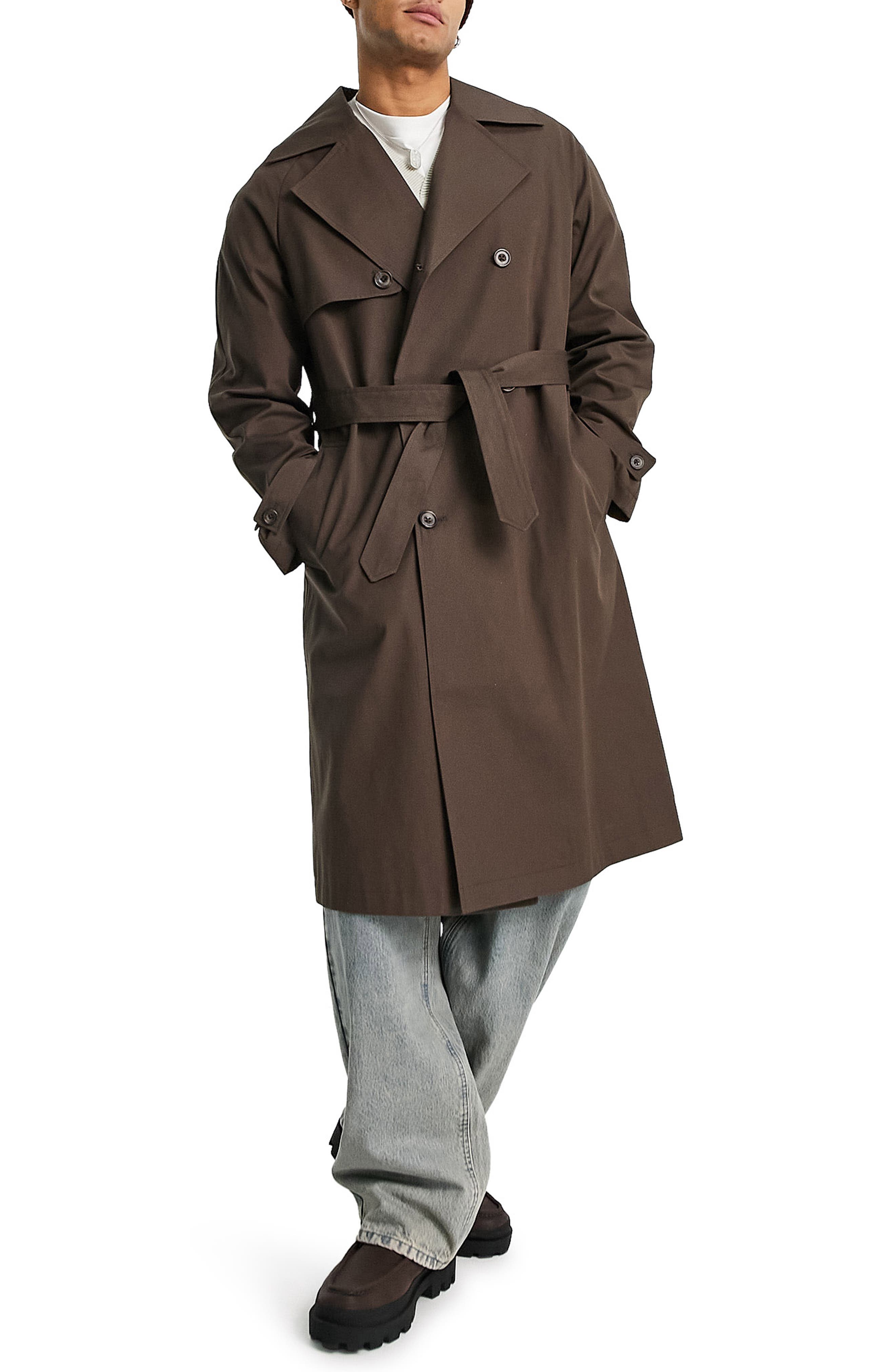 brown mac coat mens