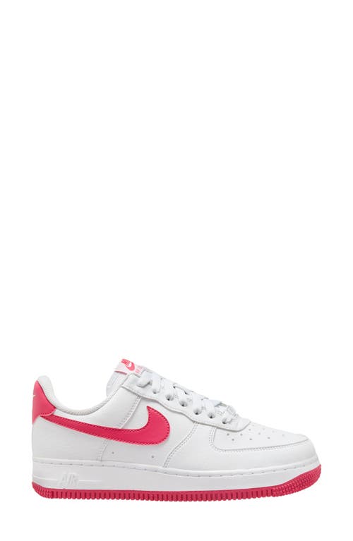 Nike Air Force 1 '07 Fq7626-100 Sneaker Womens White Lace Up Casual Shoes Nr8422 In White/aster Pink