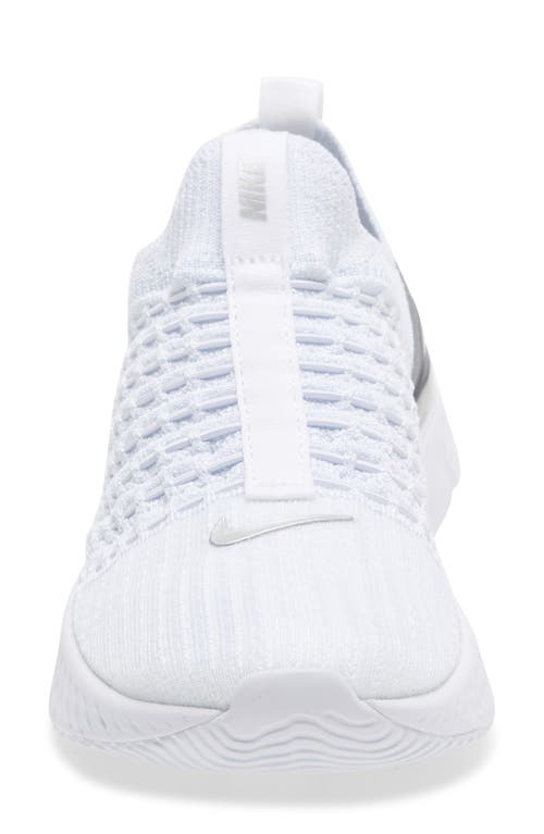 Nike React Phantom Run Flyknit 2 Running Shoe In True White/silver/white