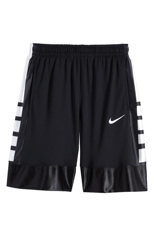 Nike Boys' Dri-fit Elite 23 Basketball Shorts In Black/white