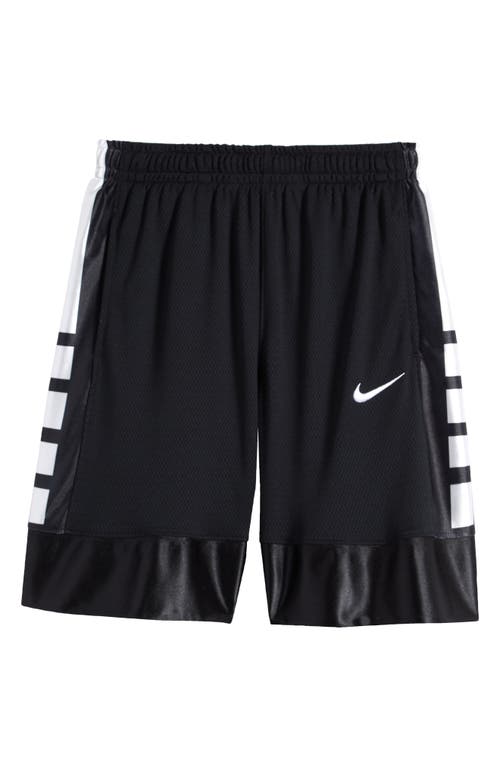 Shop Nike Kids' Dri-fit Elite Basketball Shorts In Black/white