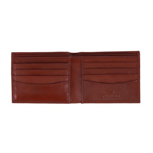 Shop Trafalgar Orion Leather 8-slot Bi-fold Wallet With Removable Id Card Case In Tan