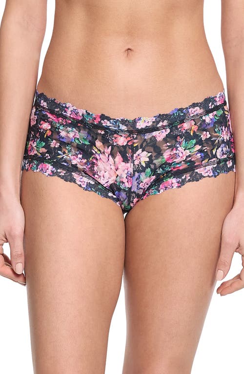 Shop Hanky Panky Print Boyshorts In Dark Peonies